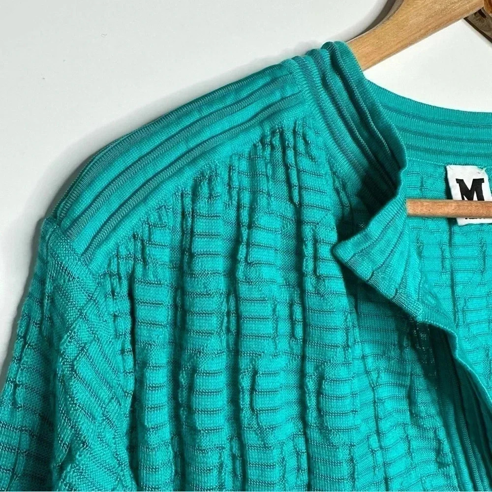 M Missoni Textured V-Neck Knit Sweater Size 6 - Picture 5 of 11